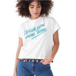 NWOT Bando Oversized Boho Tassel Tshirt Top Blouse